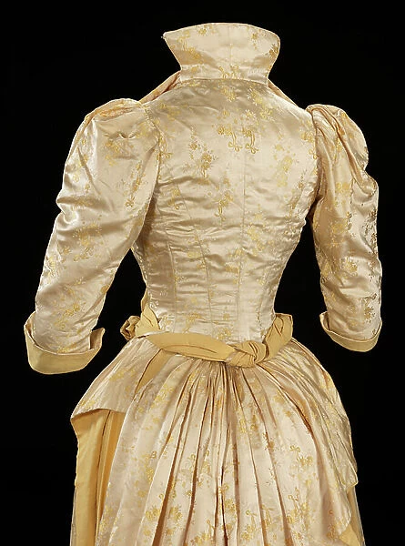 COSTUME: dress: bodice, Logie & Ramsay, Scotland, Glasgow, 1891 (silk, metal, cotton)