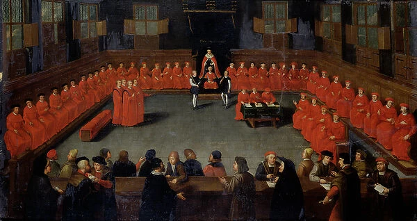 The Council of Malines (oil on canvas)