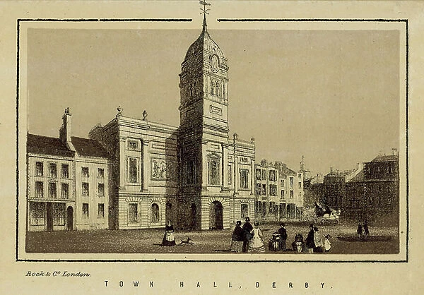 Derby and region: Town Hall, Derby (litho)