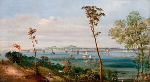 Dundee from East of Craighead, East Newport, 1865-66 (oil on canvas)