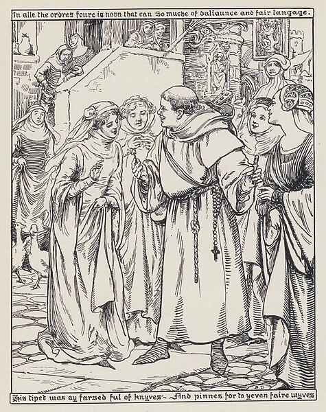The Friar, from The Canterbury Tales (litho)