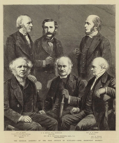 The General Assembly of the Free Church of Scotland, some Prominent Members (engraving)