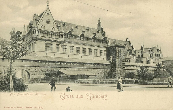 Germanisches Nationalmuseum, Nuremberg (b  /  w photo)