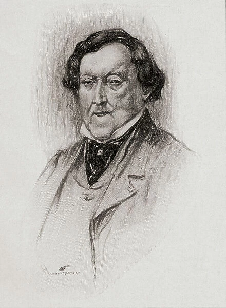 Gioacchino Antonio Rossini, 1792-1868. Italian composer. Portrait by Chase Emerson, American artist, 1874-1922