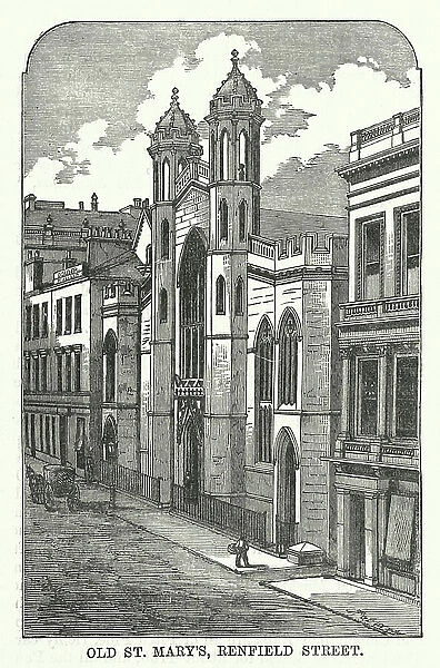 Glasgow: Old St Mary's, Renfield Street (engraving)