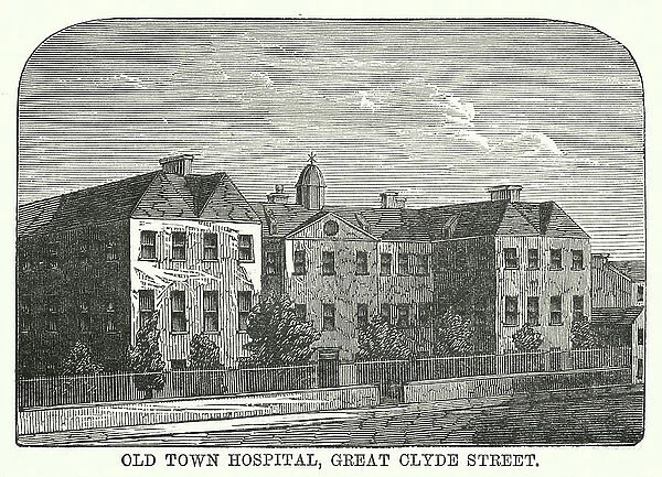 Glasgow: Old Town Hospital, Great Clyde Street (engraving)