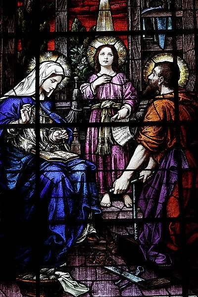 The Holy Family, c1920 (stained glass)