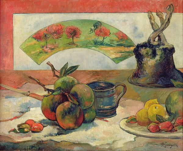 Still Life with a Fan, c. 1889 (oil on canvas)