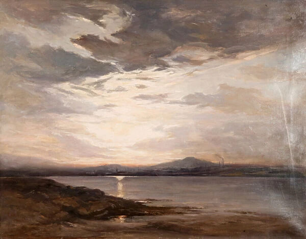 Looking Towards Dundee, Sunset (oil on canvas)
