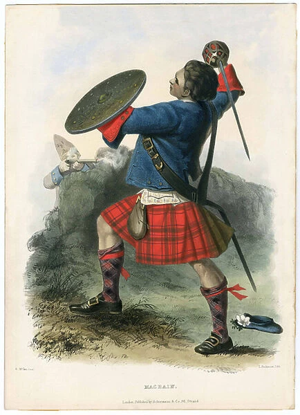'Macbain', from The Clans of the Scottish Highlands, pub. 1845 (colour litho)