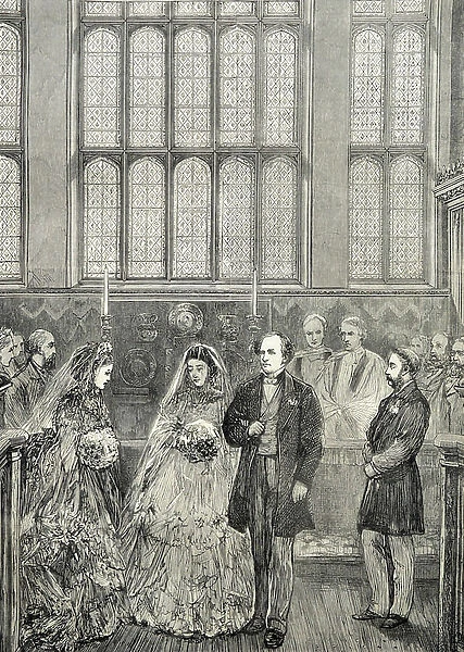 The Marriage of the Earl and Countess of Derby, 1870 (engraving)