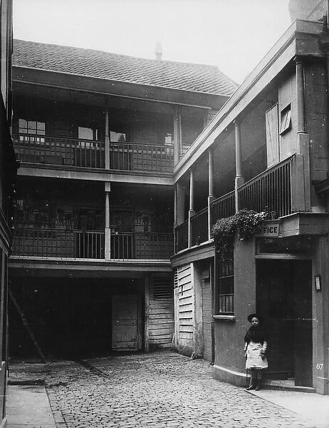 The Old Bell Inn, High Holborn, inner courtyard, c. 1884 (b  /  w photo)