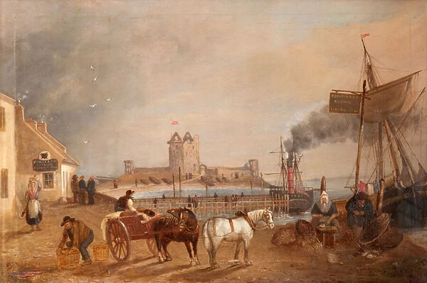 Old Jetty, Broughty Ferry [or Baiting the Line ], 19th century (oil on canvas)