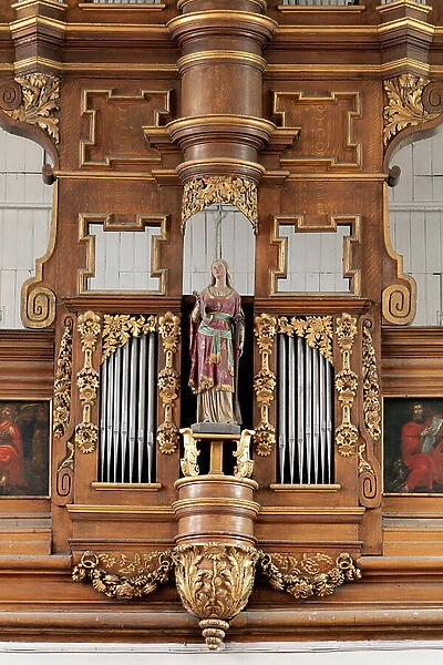 Parish church (Eglise Saint-Hilaire). The organ. Schyven Pierre. 1885 (photo)