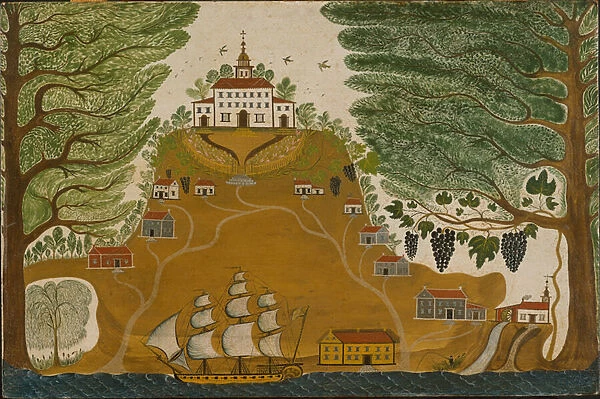 The Plantation, c. 1825 (oil on wood)