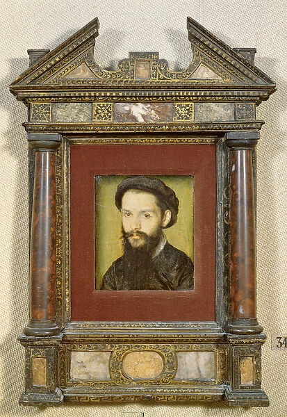 Portrait presumed to be Clement Marot (1496-1544) (oil on panel) (see 226058 for detail)