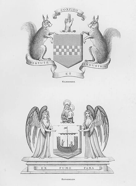 Public arms: Kilmarnock; Rutherglen (engraving)