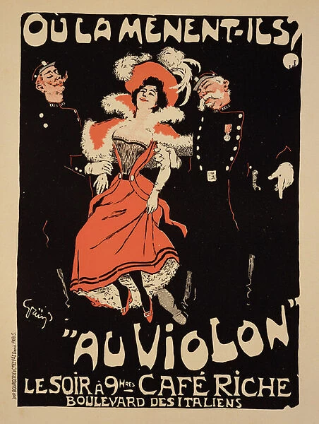 Reproduction of a poster advertising the Cafe Riche, Boulevard des Italiens