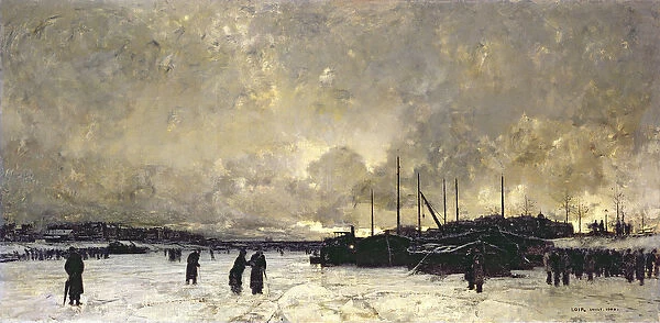 The Seine in December, 1879 (oil on canvas)