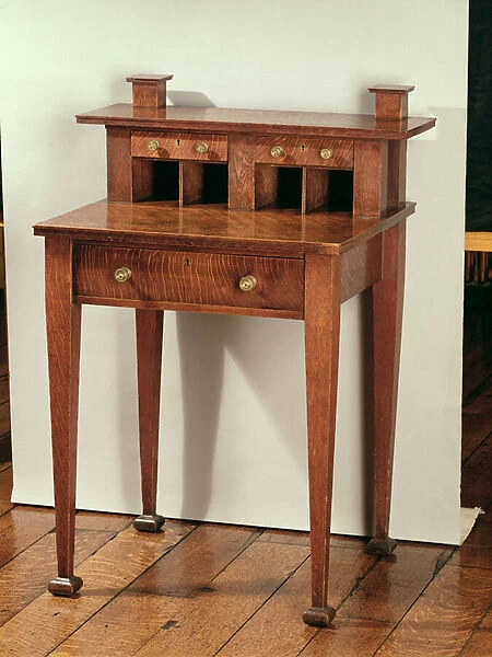 Small writing desk, c. 1886 (oak)