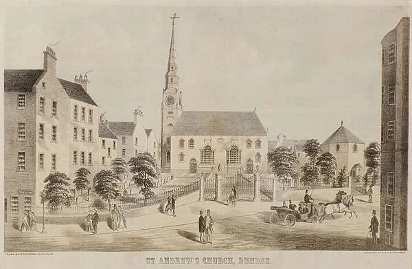 St Andrews Church, Dundee, 19th century (lithograph)