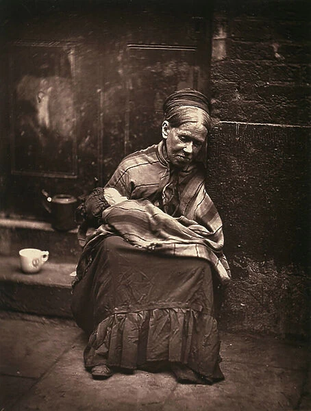 'Street life in London': the 'crawlers', 1877 (print on double-weight paper)