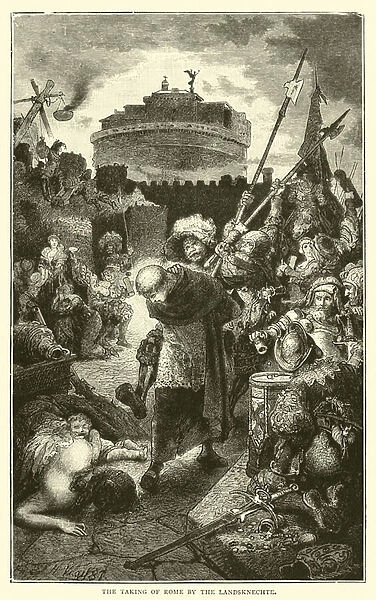 The taking of Rome by the Landsknechte (engraving)
