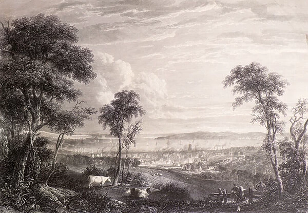 View of Dundee from Balgay Hill, 1836 (engraving)