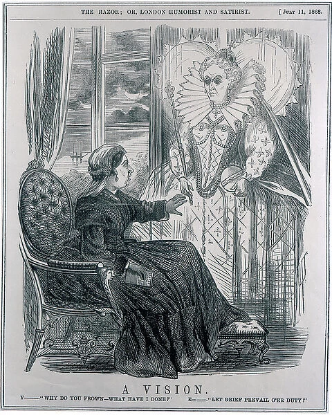 A Vision, 1868 (engraving) (b  /  w photo)