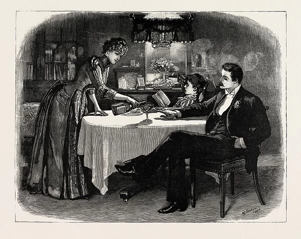 Again she filled up his glass, which he had not emptied