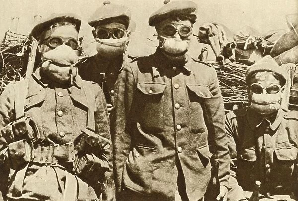 Early gas masks, First World War, 1915, (1935). Creator: Unknown