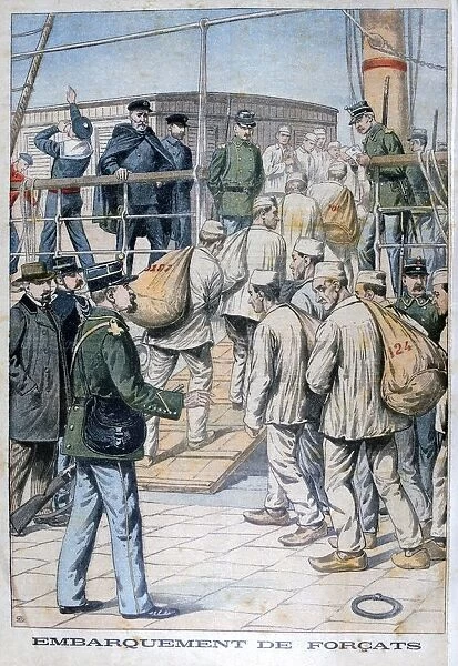 Embarkation of convicts for French Guiana, 1904
