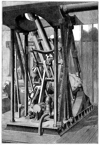 The International Exhibition: marine engine by Messrs. Escher, Wyss, and Co. of Zurich... 1862. Creator: Unknown