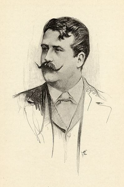 Ruggero Leoncavallo, 1857-1919. Italian Opera Composer. Portrait By Chase Emerson. American Artist 1874-1922