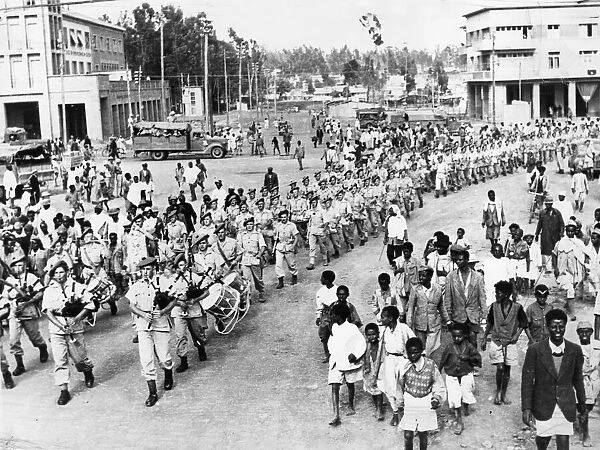 British forces entered Addis Ababa on 5th April 1941 having advanced more than 1800 miles