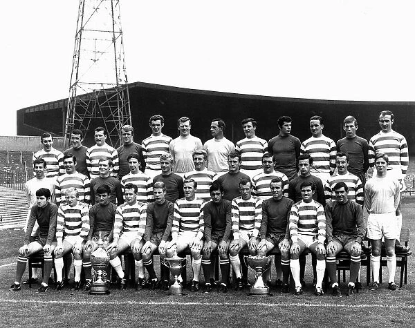 Celtic Football Team - 1968 Back row - brogan, mcgrain, mcbride, cattanach