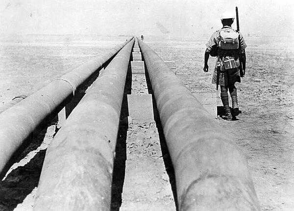 Picture from Iran. Indian riflemen guarding the pipeline across Persia