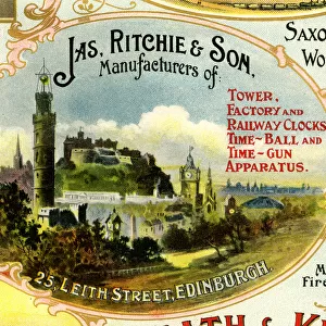 Advert, James Ritchie & Son, Edinburgh, Scotland