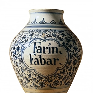 Catalan ceramic jar for putting wheat. Baroque