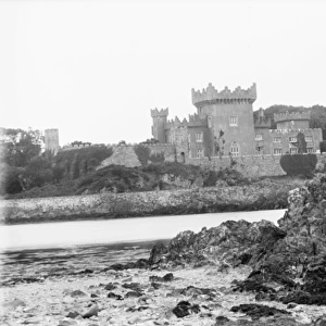 Coastal view of Quintin Castle from the side