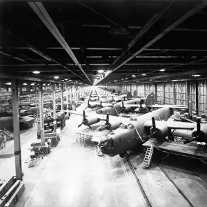 Consolidated B-24 Liberator final assembly line at Ford