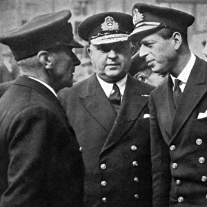 Duke of Kent tours naval shipyards, 1939