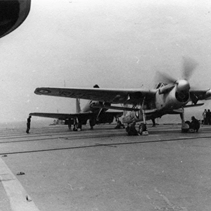 Fairey Barracuda V on board a carrier
