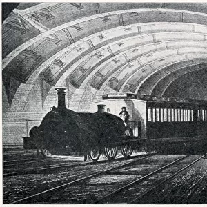 First underground train, Edgware Road to Kings Cross, London