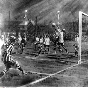 Football after dark: a match on the first association ground
