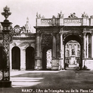 Nancy, France - L Arc de Triomphe and view of Place Carriere