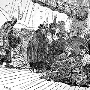 Passengers on an Emigrant Ship, Atlantic, 1870