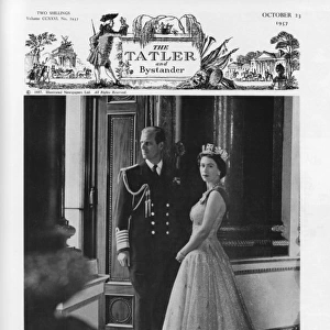 Queen Elizabeth and Prince Philip at Buckingham Palace