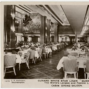 Queen Mary Ocean Liner, dining saloon