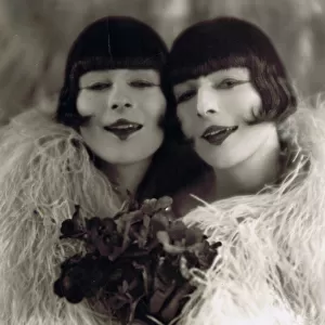The Rocky Twins dressed in drag as the Dolly Sisters, Paris